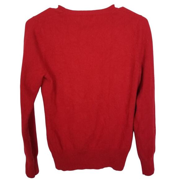 Neiman Marcus Womens Cashmere Sweater Bow Tie Neck Size S Holiday Xmas Preppy - Picture 7 of 7